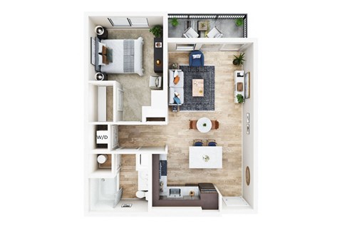 bedroom floor plan an in 1 bed 1 bath, opens a dialog